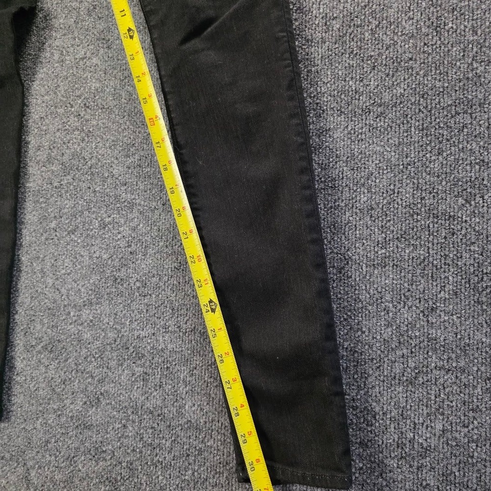 Lucky Brand Charlie Skinny Jeans‎ Womens 2 26 Black Denim Made in USA Low Rise - Picture 8 of 10